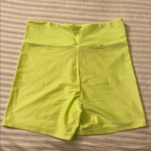 Lime green shorts